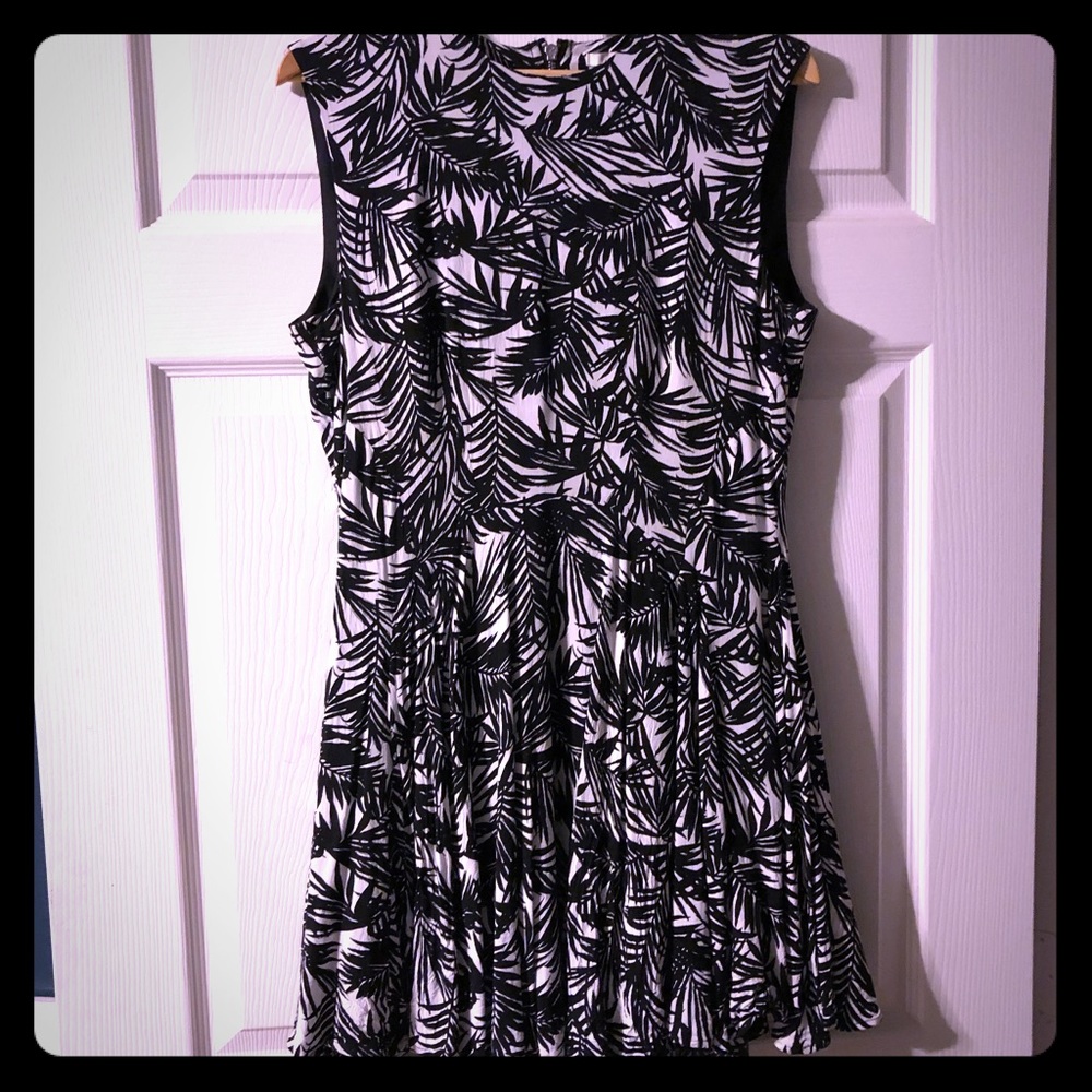 Tropical print mini dress